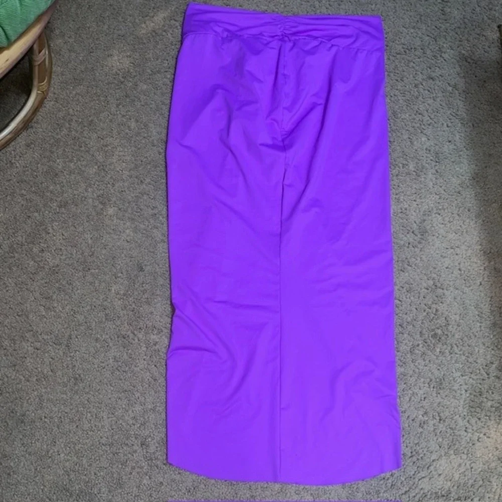 SKIMS Recycled Swim Sarong Skirt Knot‎ Front Drape Violet 3X